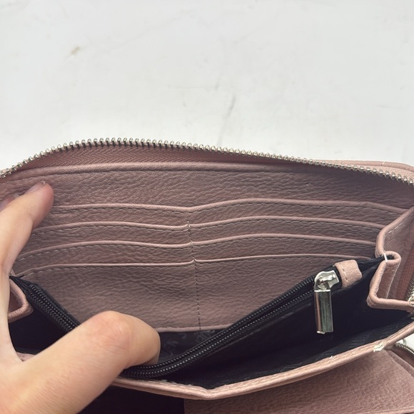 Steve Madden Pink Quilted Clutch Wristlet Wallet ID Card Holder - Picture 7 of 13